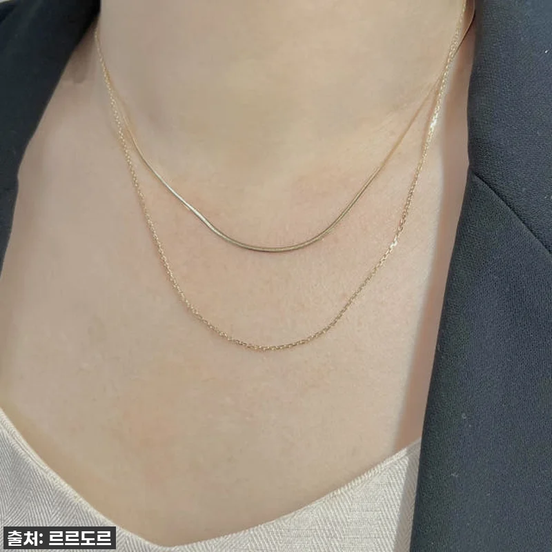 14K 두줄체인 금목걸이, 빛나는 스 관련 이미지 1