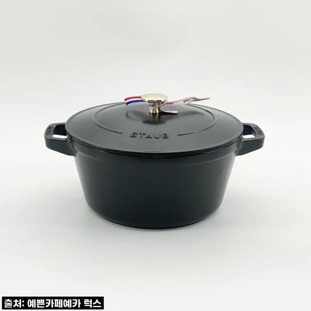 (24cm) 스타우브 B품 원형 꼬꼬떼 24cm 깊은형, 블랙 145092423-B