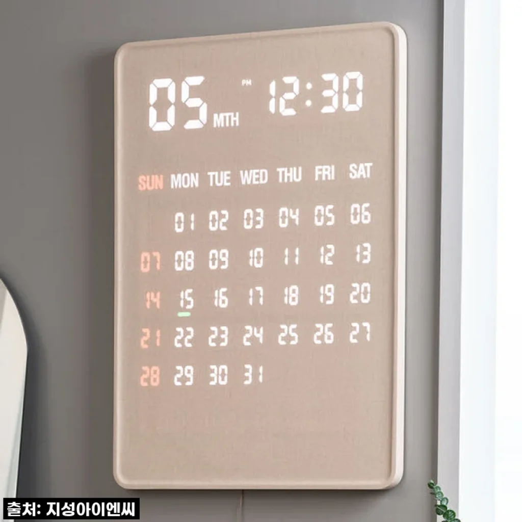 플라이토 전자달력 LED 벽걸이시계 자이언트, 우리 집 거실에 들인 후기!