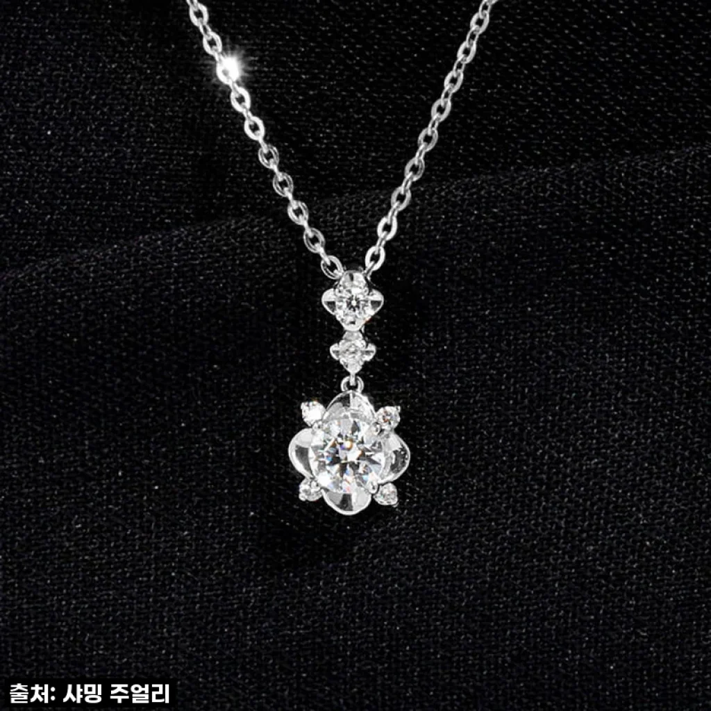 5부 다이아 목걸이 연꽃, 내 인생 가장 빛나는 순간을 위한 선택! (프로포즈, 결혼 기념일 선물로 최고!)