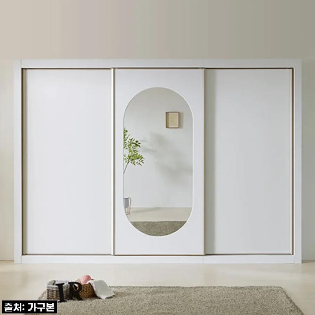 E0 303cm 10자장롱 프로스트골드 거울 슬라이딩 사용후기