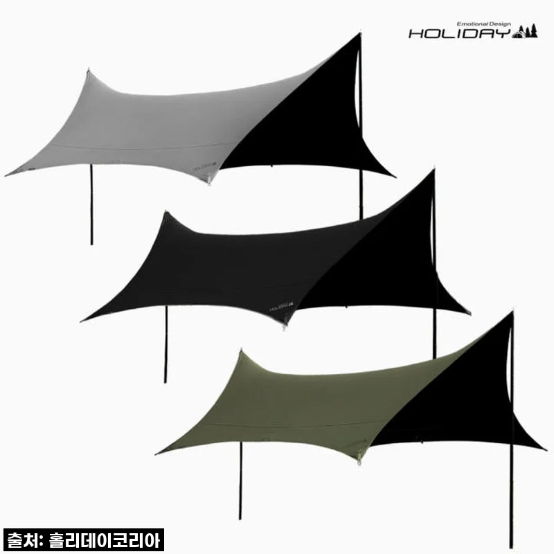 홀리데이 국산 캠핑 블랙코팅 300D 마스터 헥사 타프 사용후기