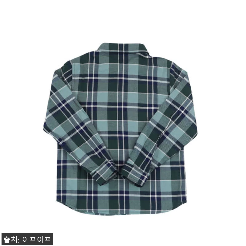 봉쁘앙 키즈 체크 코튼 셔츠 W03B 관련 이미지 1