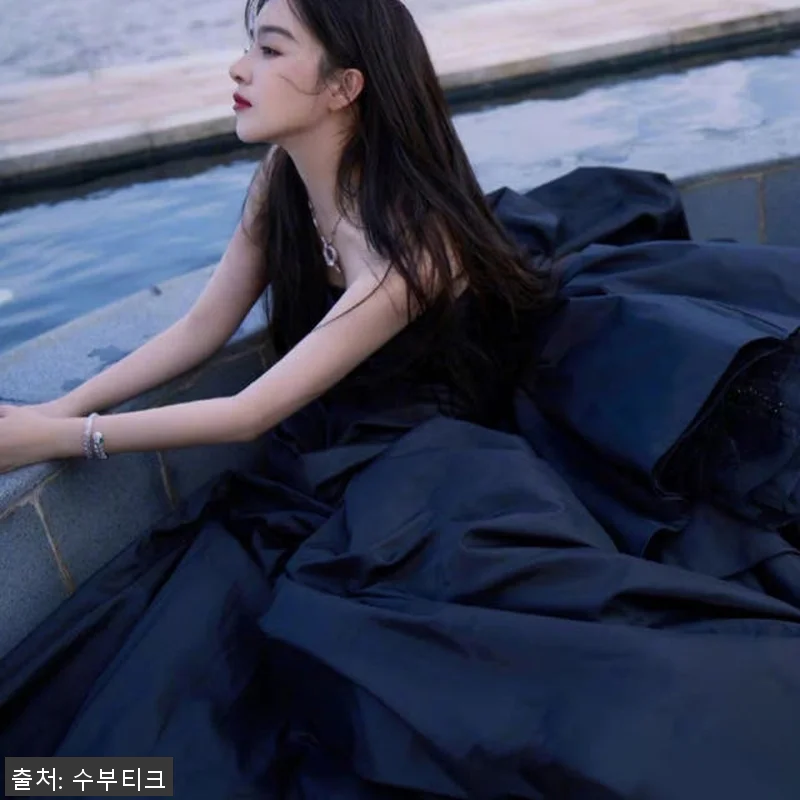 새틴 튜브탑 웨딩촬영 이브닝 셀프웨딩 관련 이미지 1