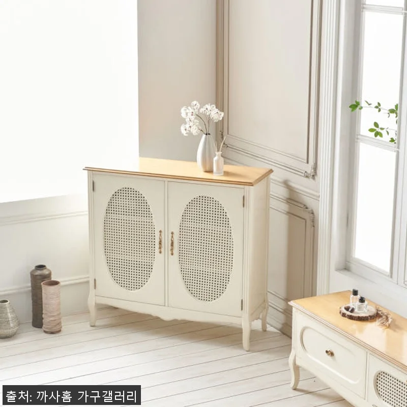 까사홈 헤이미 아이보리 라탄 양문 장 관련 이미지 1