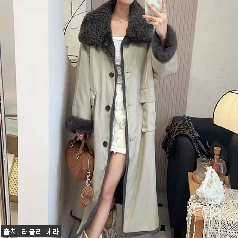 여성 리얼 양털100 퍼카라 무스탕 관련 이미지 2