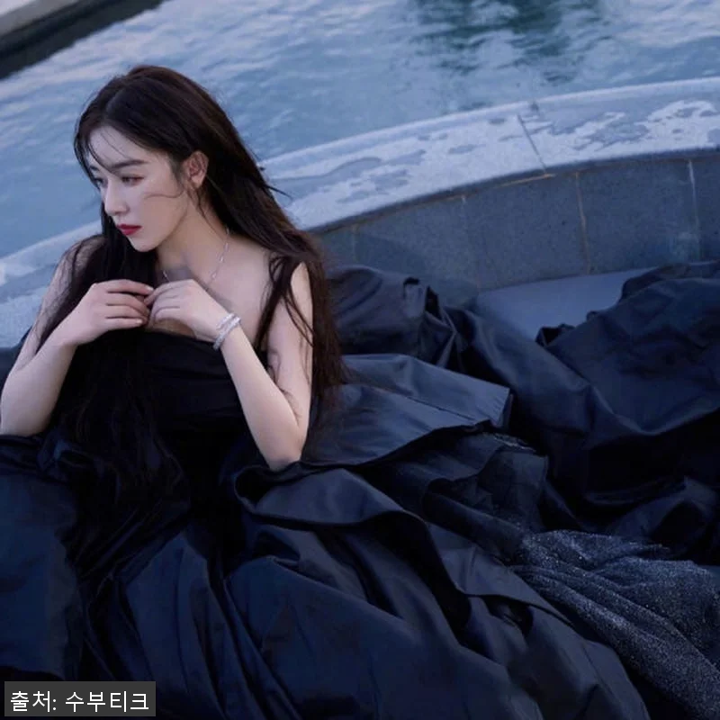새틴 튜브탑 웨딩촬영 이브닝 셀프웨딩 관련 이미지 2