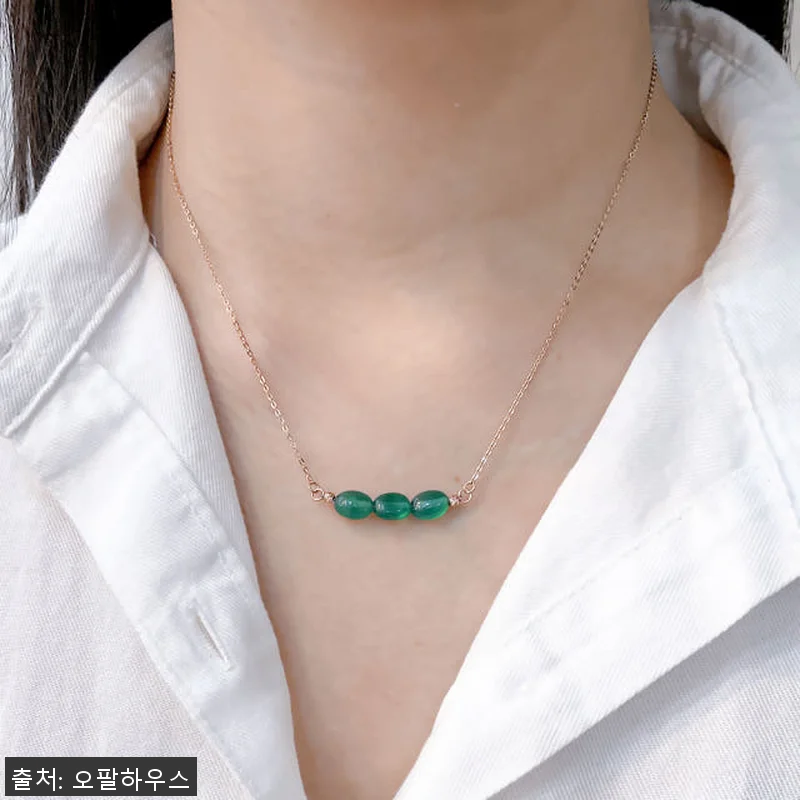 14k 그린오닉스 컷팅볼 목걸이 OP 관련 이미지 3