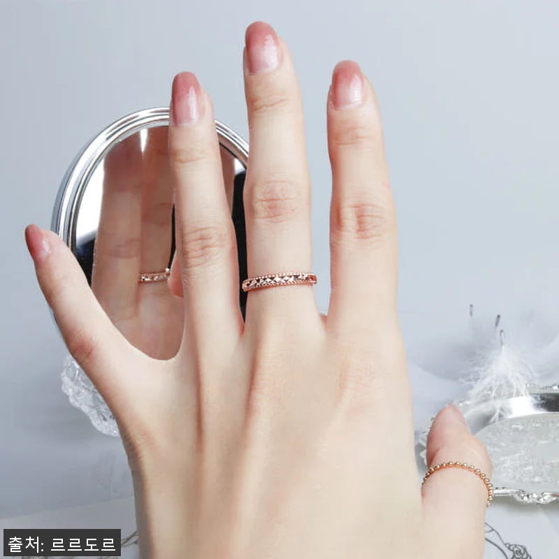 14K 반지 두줄 볼 링 컷팅 반지 관련 이미지 4