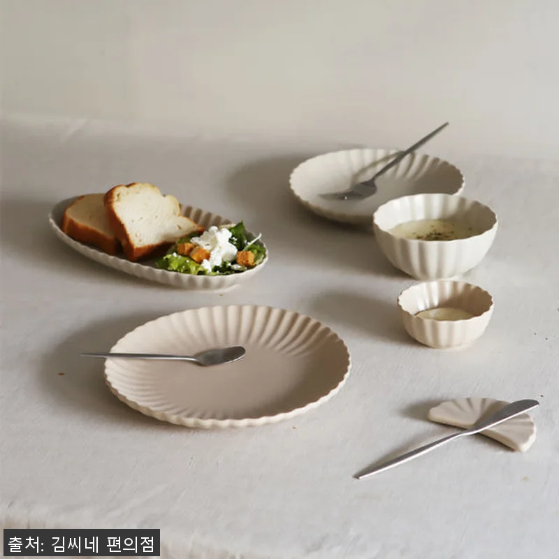 쉘 도자기 2인 신혼 그릇 세트 사용 관련 이미지 5