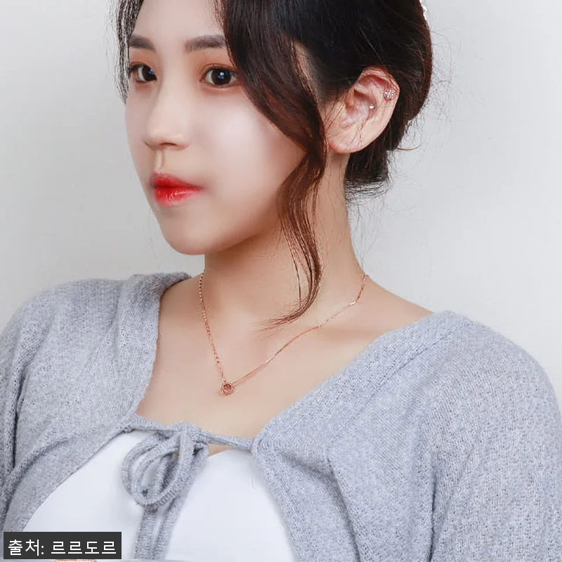 14K 원통 언발 체인 목걸이 18K 관련 이미지 7
