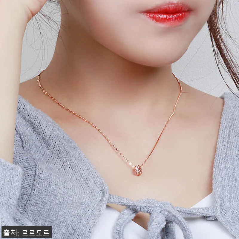 14K 원통 언발 체인 목걸이 18K 관련 이미지 8