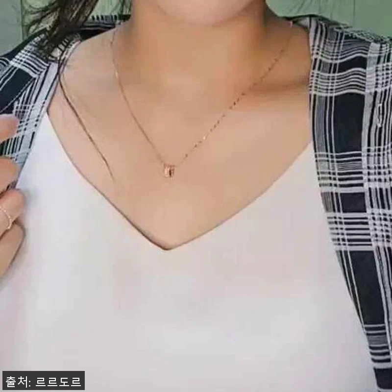 14K 원통 언발 체인 목걸이 18K 관련 이미지 9