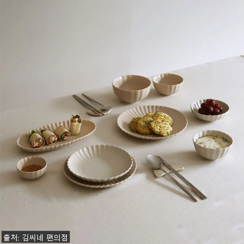 쉘 도자기 2인 신혼 그릇 세트 사용 관련 이미지 9