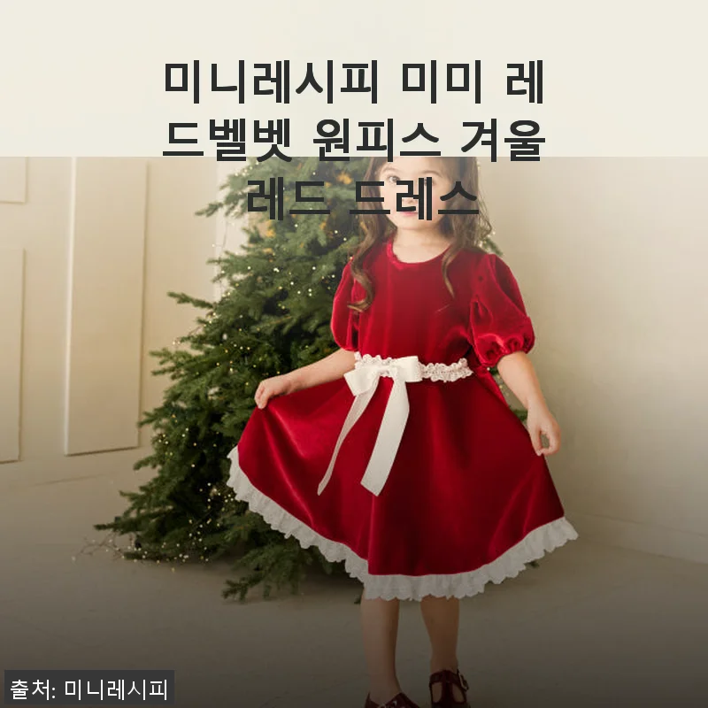미니레시피 미미 레드벨벳 원피스 겨울 레드 드레스 사용후기