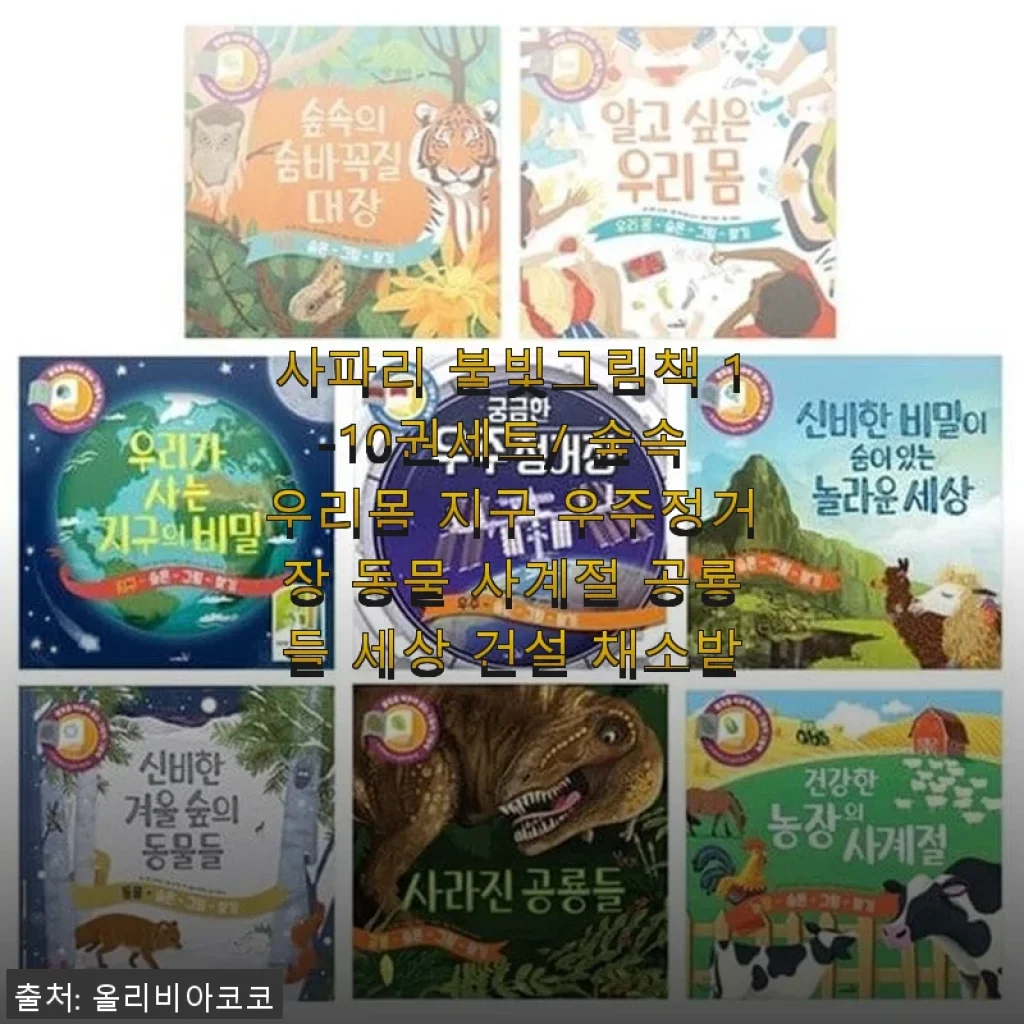 사파리 불빛그림책 1-10권세트 사용후기: 아이와 함께하는 특별한 독서 시간