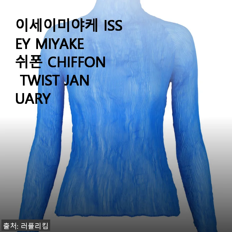 이세이미야케 ISSEY MIYAKE 쉬폰 CHIFFON TWIST JANUARY 사용후기