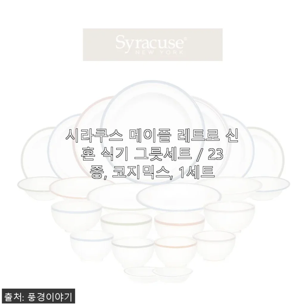시라쿠스 메이플 레트로 신혼 식기 그릇세트 23종 사용후기