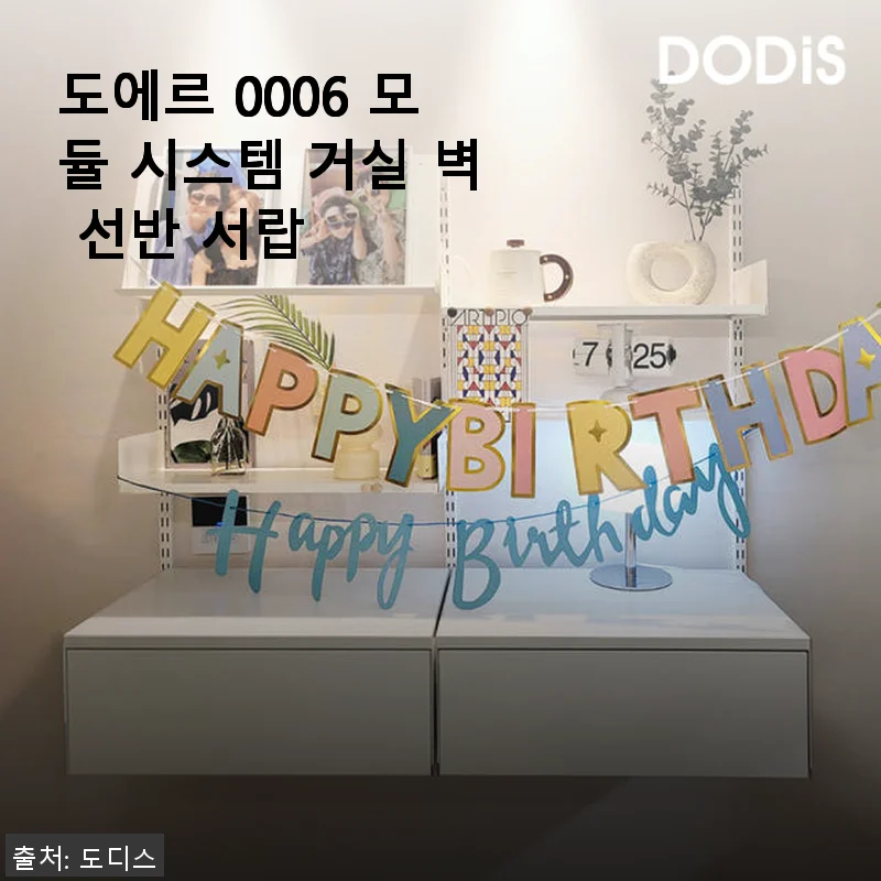 도에르 0006 모듈 시스템 거실 벽 선반 서랍 사용후기