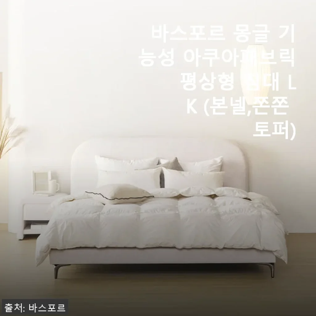 바스포르 몽글 기능성 아쿠아패브릭 평상형 침대 LK 사용후기