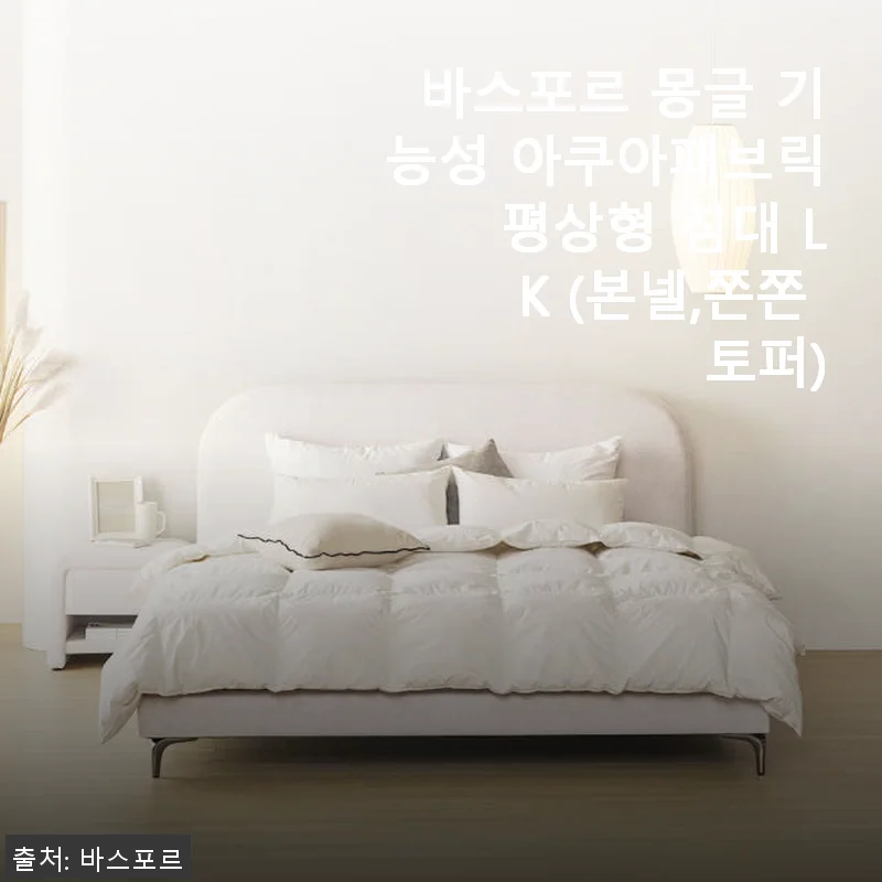 바스포르 몽글 기능성 아쿠아패브릭 평상형 침대 LK 사용후기