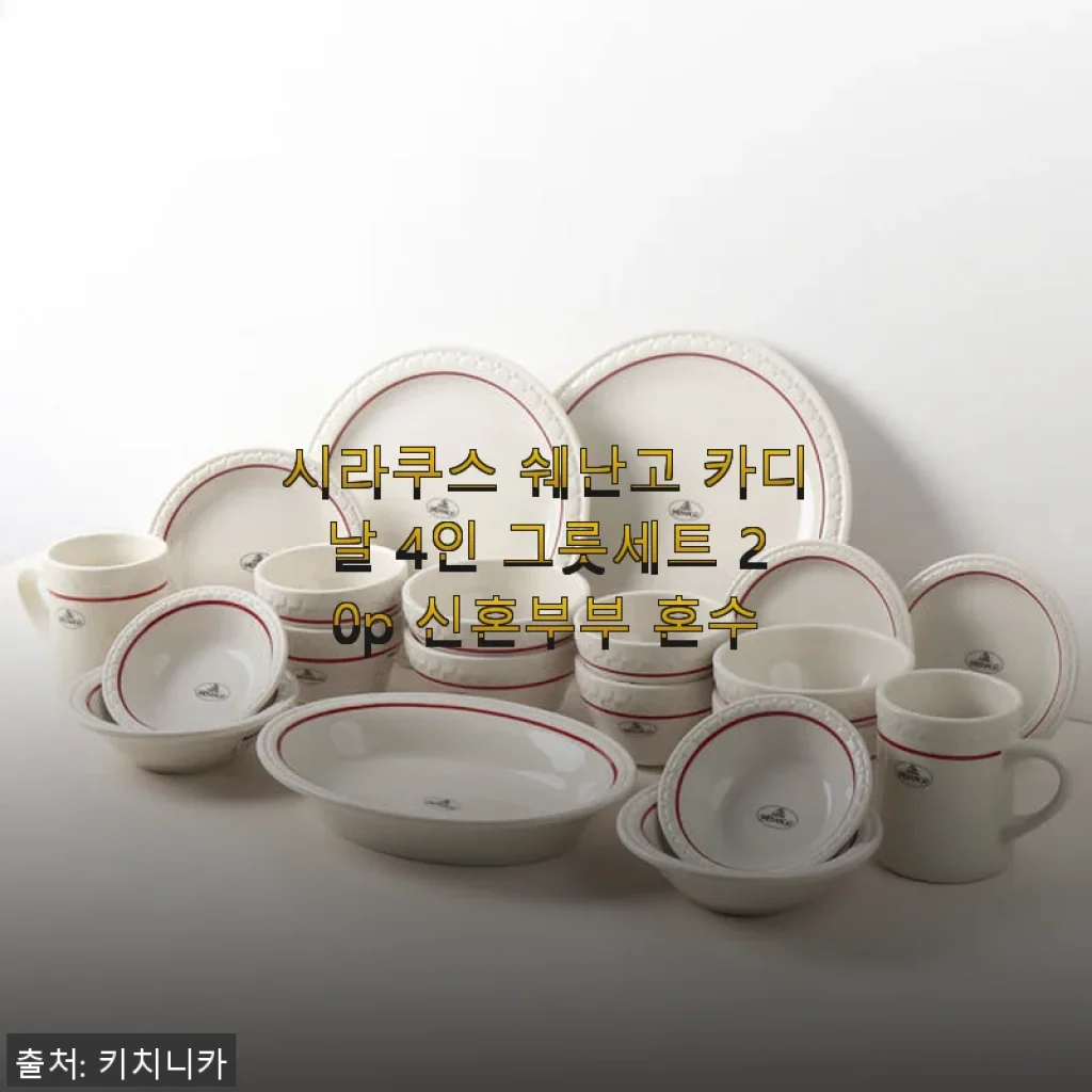 시라쿠스 쉐난고 카디날 4인 그릇세트 20p, 직접 사용해보니 만족스러운 혼수 선택