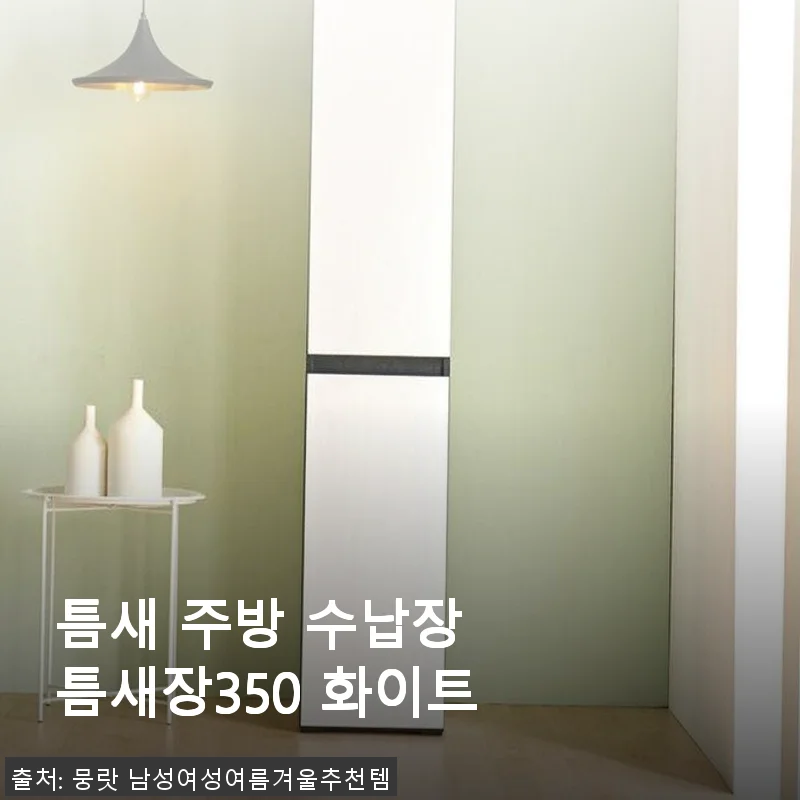 틈새 주방 수납장 틈새장350 화이트 사용 후기 및 상세 소개