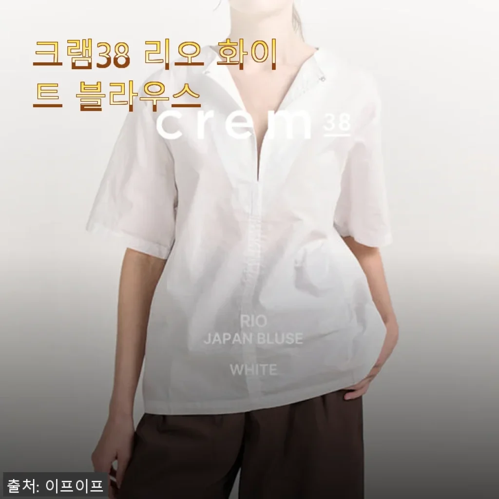 크램38 리오 화이트 블라우스, 직접 입어보니 느껴진 세련된 매력