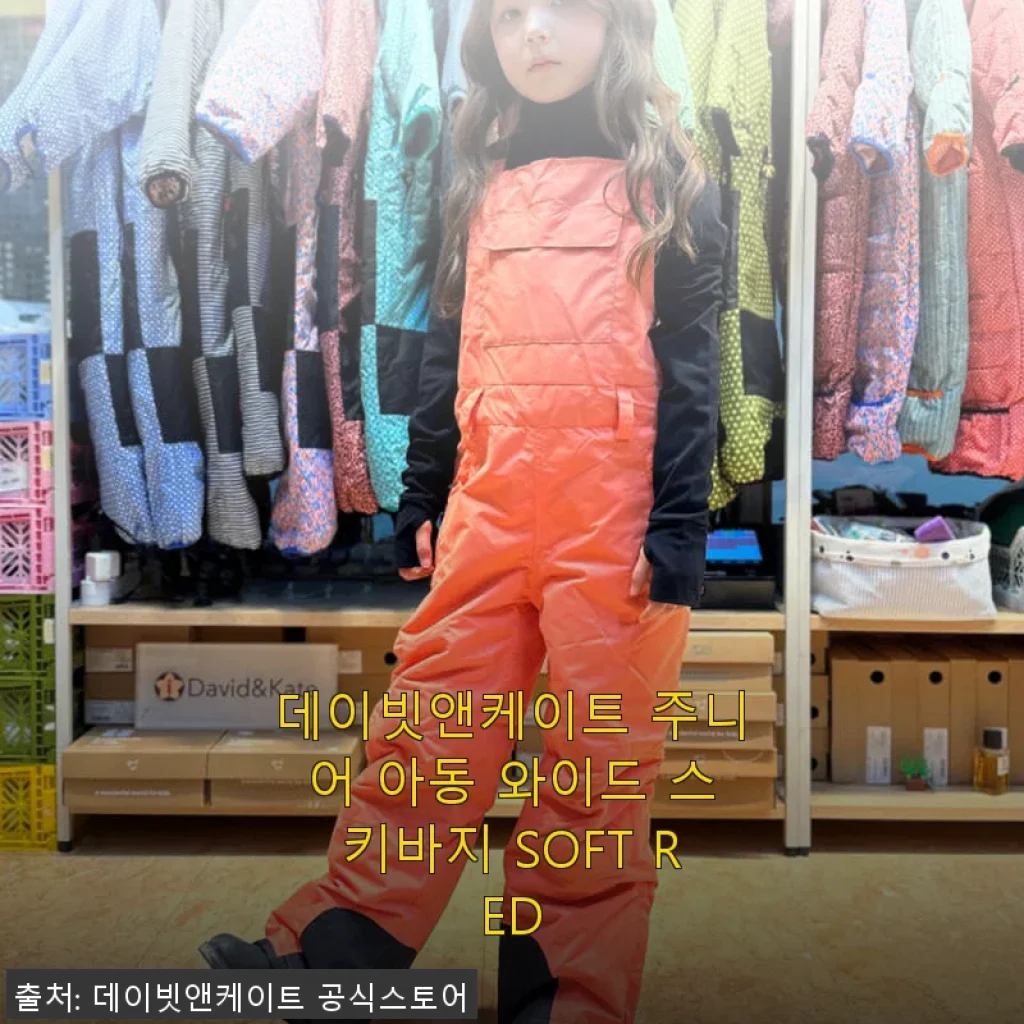 데이빗앤케이트 주니어 아동 와이드 스키바지 SOFT RED 사용후기