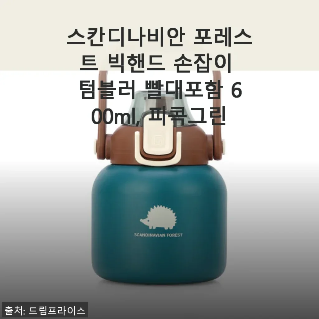 스칸디나비안 포레스트 빅핸드 손잡이 텀블러 600ml 피콕그린 사용후기