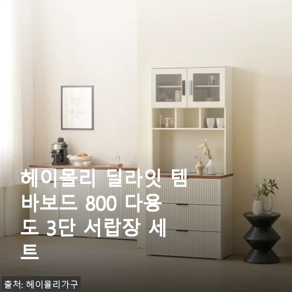 헤이몰리 딜라잇 템바보드 800 다용도 3단 서랍장 세트 사용후기