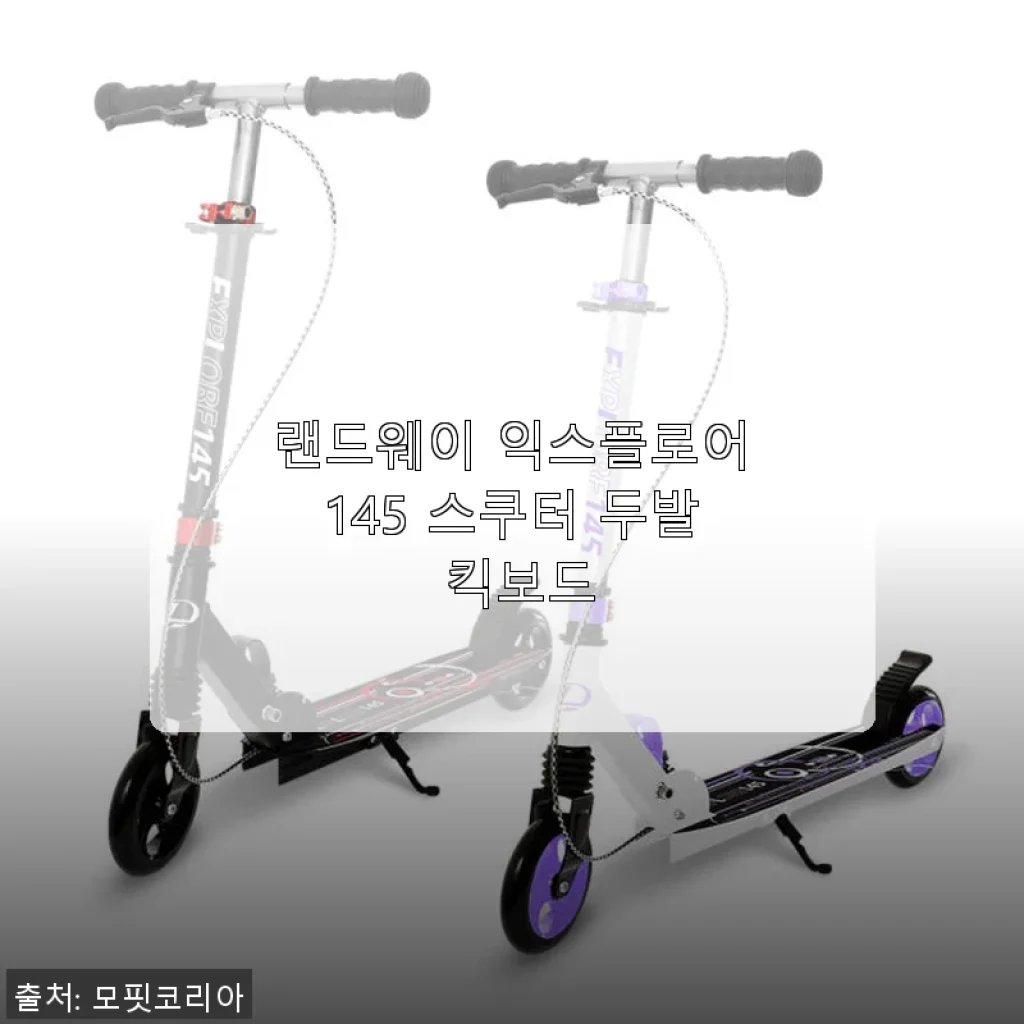 랜드웨이 익스플로어145 스쿠터 두발 킥보드 사용후기