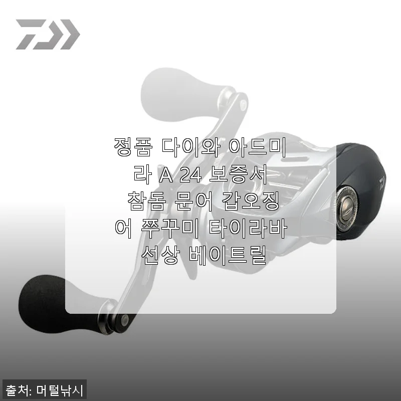 정품 다이와 아드미라 A 24 베이트릴 사용후기: 참돔부터 쭈꾸미까지 완벽한 선택