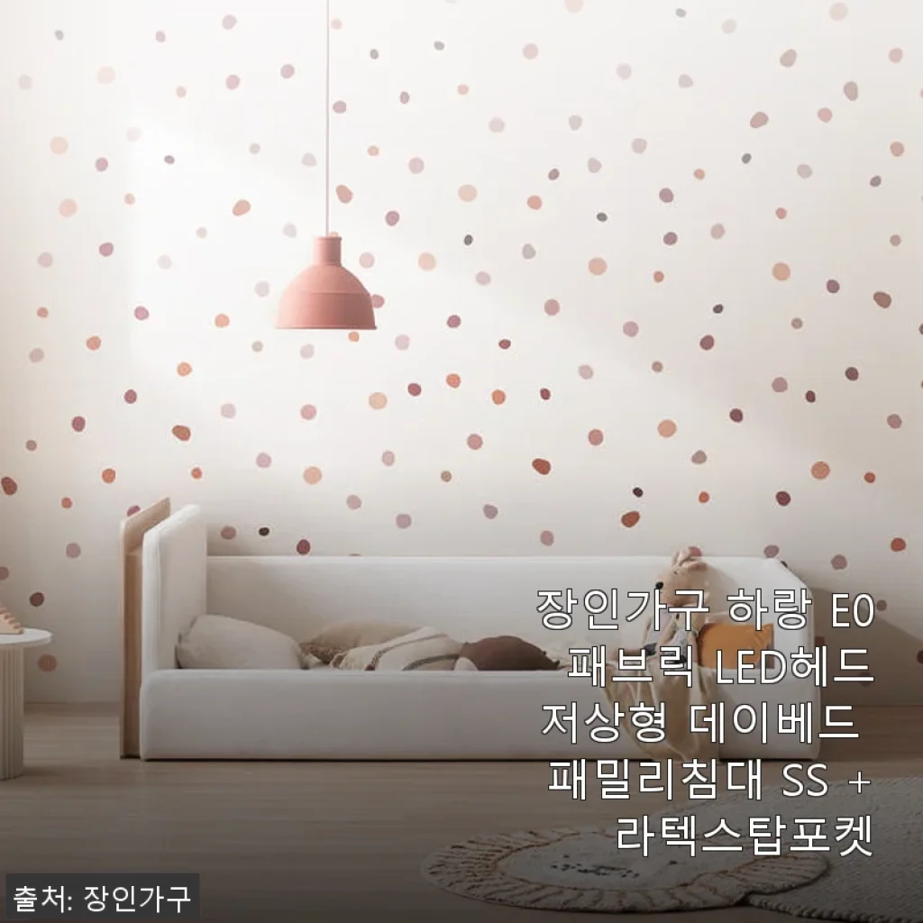 장인가구 하랑 E0 패브릭 LED헤드 저상형 데이베드 사용후기