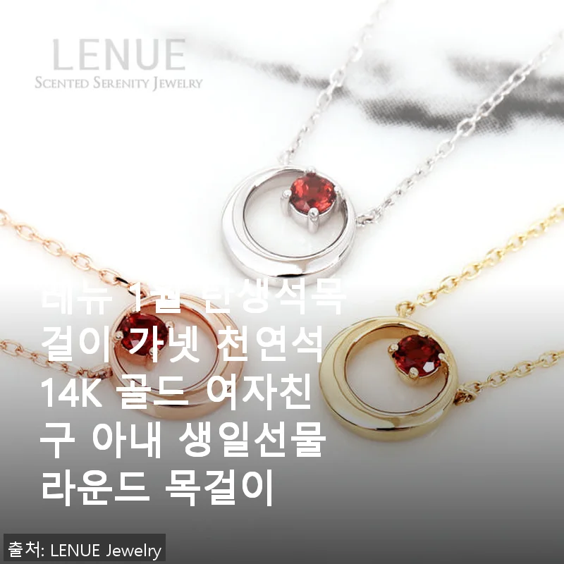 레뉴 1월 탄생석목걸이 가넷 14K 골드 목걸이 사용후기