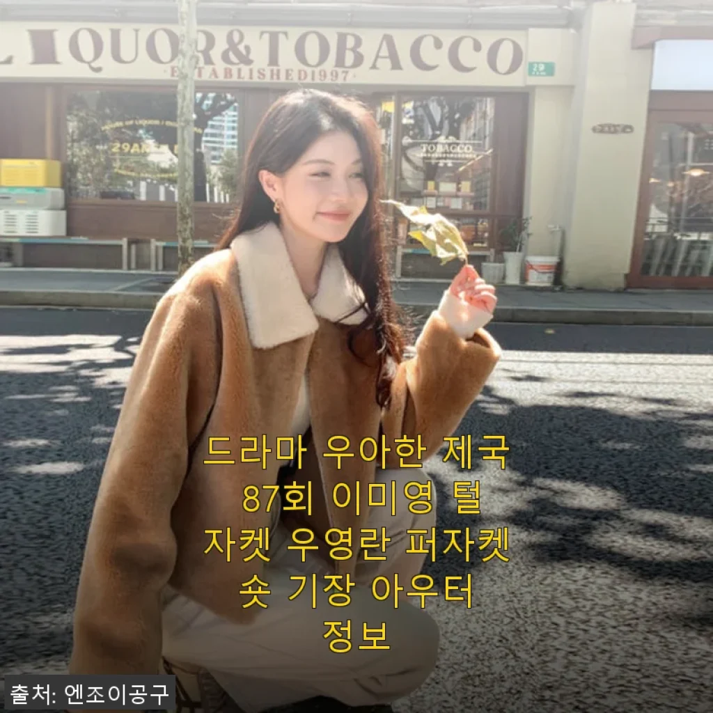 드라마 우아한 제국 87회 이미영 털자켓, 우영란 퍼자켓 숏 기장 아우터 사용후기