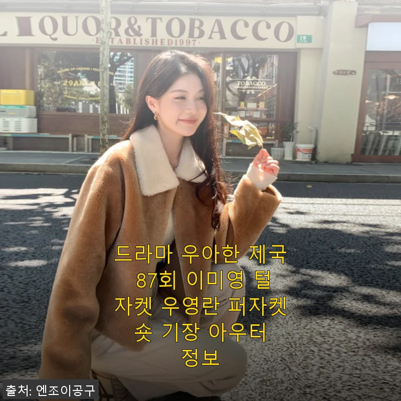 드라마 우아한 제국 87회 이미영 털자켓, 우영란 퍼자켓 숏 기장 아우터 사용후기