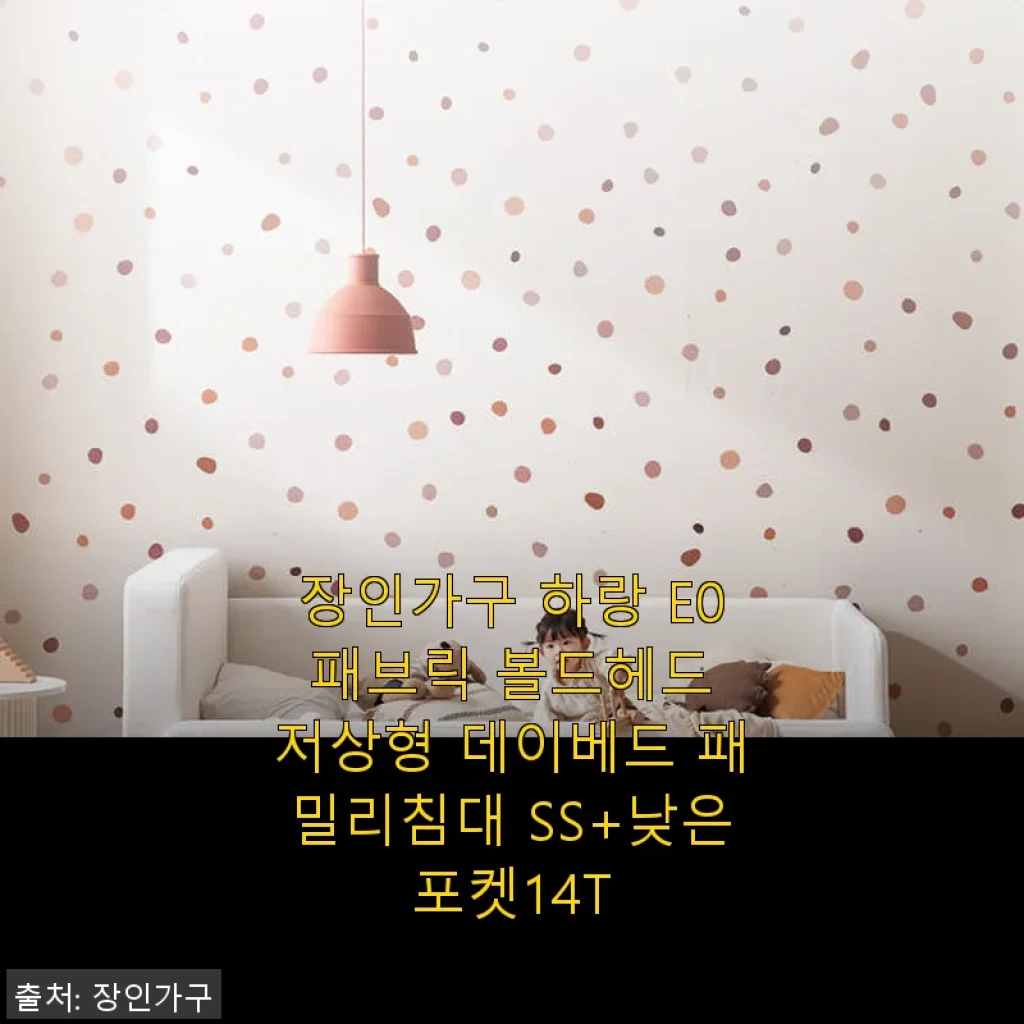 장인가구 하랑 E0 패브릭 볼드헤드 저상형 데이베드 SS+낮은포켓14T 사용 후기