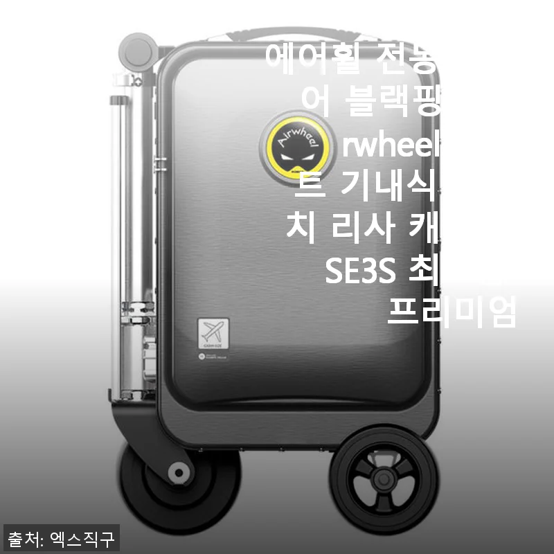 에어휠 전동 캐리어 블랙핑크 Airwheel 스마트 기내식 20인치 리사 캐리어 SE3S 사용후기