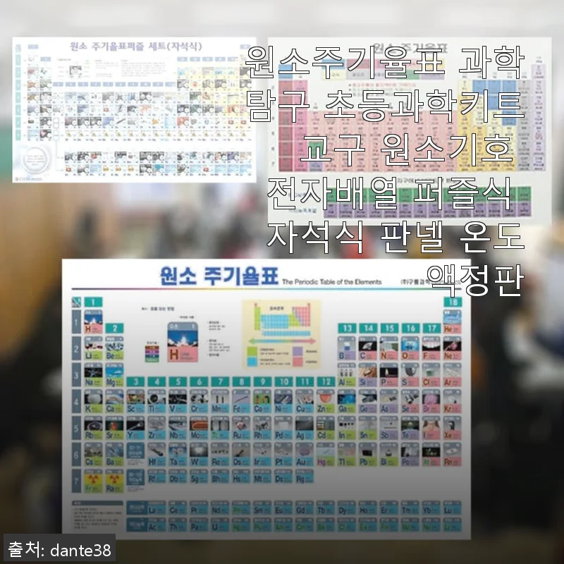 원소주기율표 과학탐구 초등과학키트 사용후기: 재미와 학습을 동시에