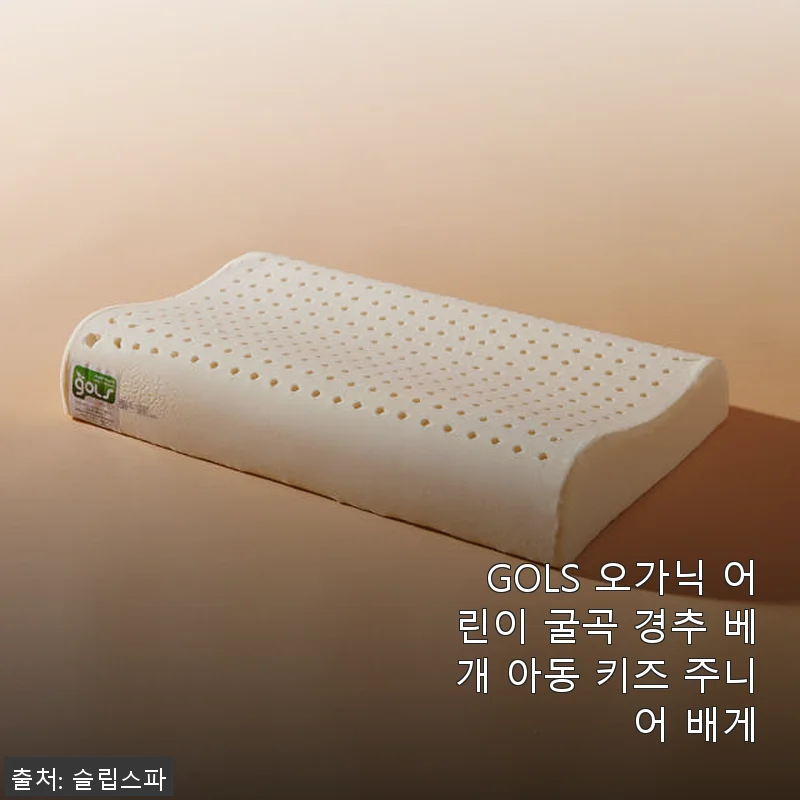 GOLS 오가닉 어린이 굴곡 경추 베개 사용 후기 – 우리 아이 편안한 잠자리 완성!