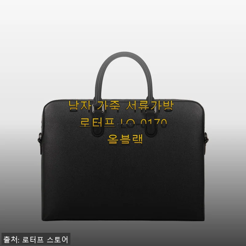 남자 가죽 서류가방 로터프 LO-0170 올블랙 사용후기