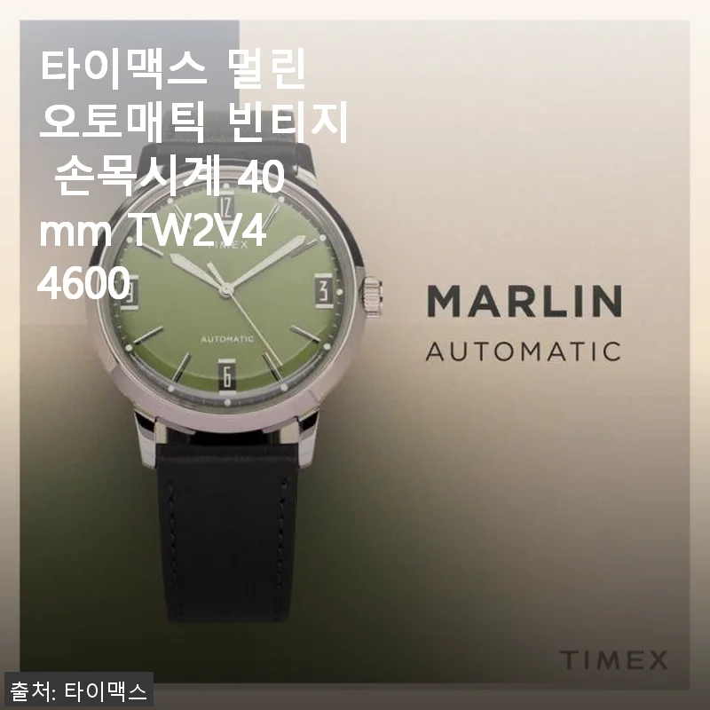 타이맥스 멀린 오토매틱 빈티지 손목시계 40mm TW2V44600 사용후기