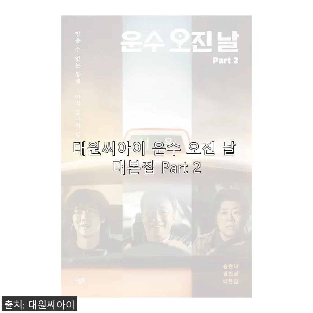 대원씨아이 운수 오진 날 대본집 Part 2 사용후기 및 상세 소개