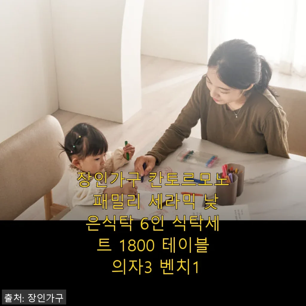 장인가구 칸토르모노 패밀리 세라믹 낮은식탁 6인 식탁세트 사용후기