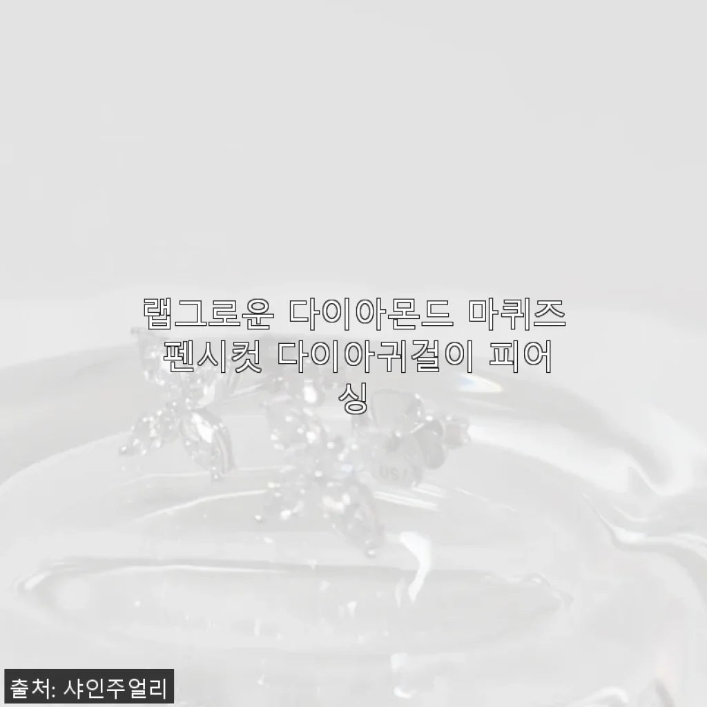 랩그로운 다이아몬드 마퀴즈 펜시컷 다이아귀걸이 피어싱 사용후기