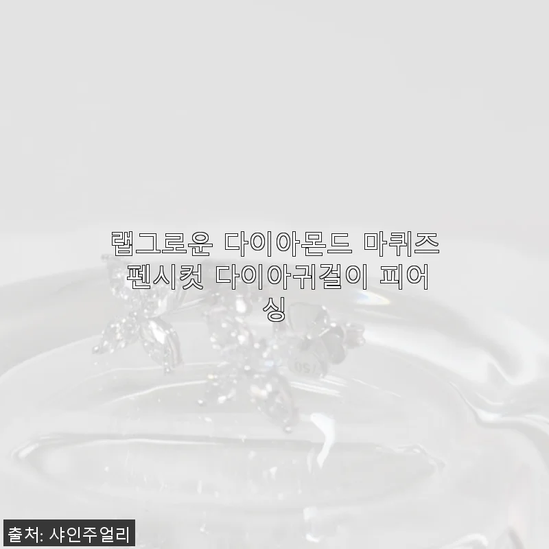 랩그로운 다이아몬드 마퀴즈 펜시컷 다이아귀걸이 피어싱 사용후기