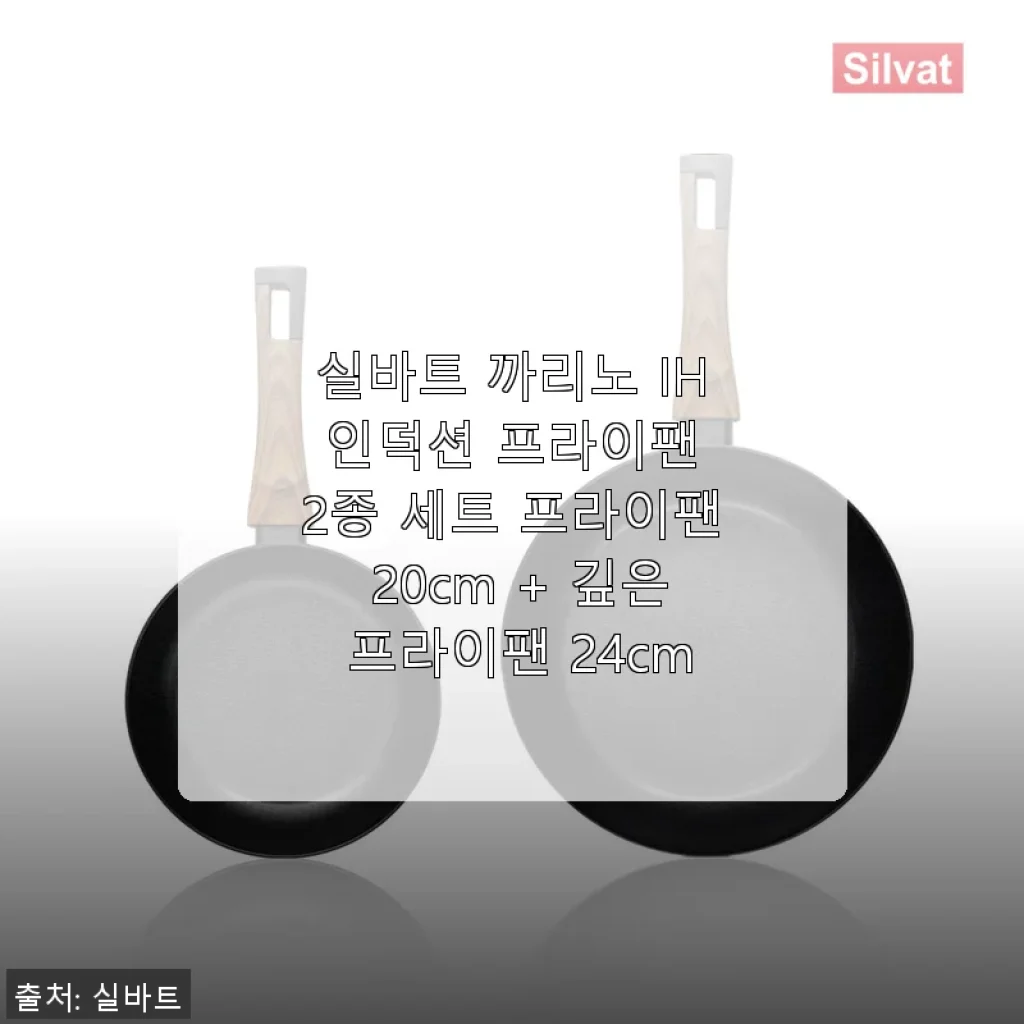 실바트 까리노 IH 인덕션 프라이팬 2종 세트 사용후기: 20cm 프라이팬과 24cm 깊은 프라이팬으로 만족스러운 주방 경험
