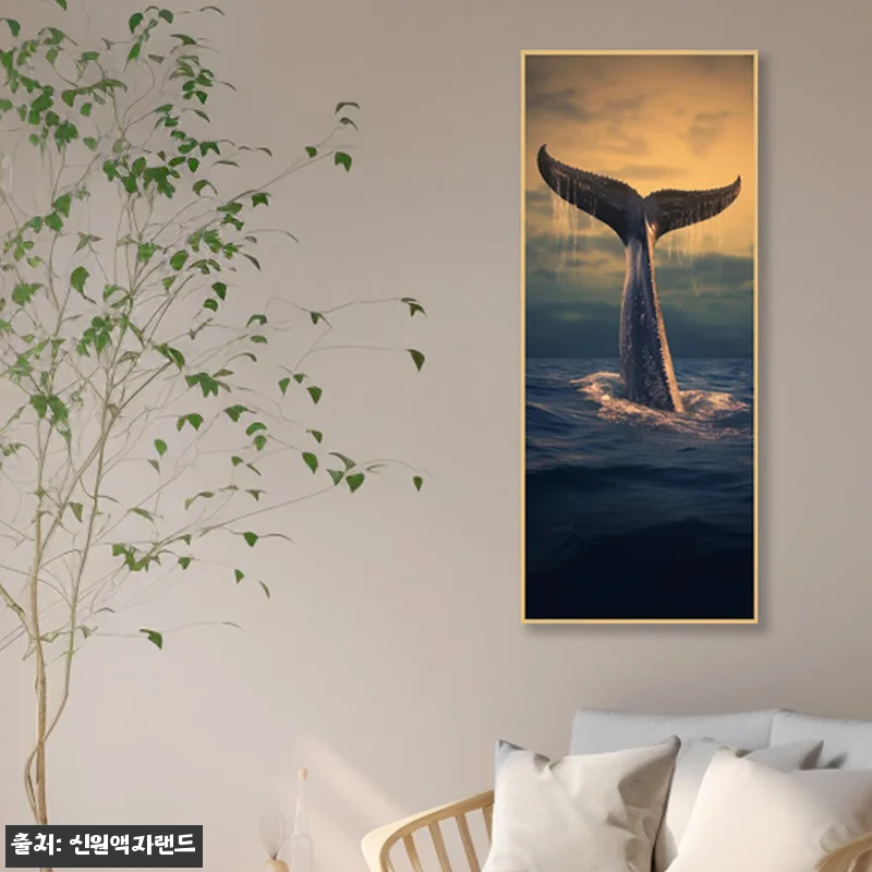 희망 고래 150x60cm 무광블랙 관련 이미지 1