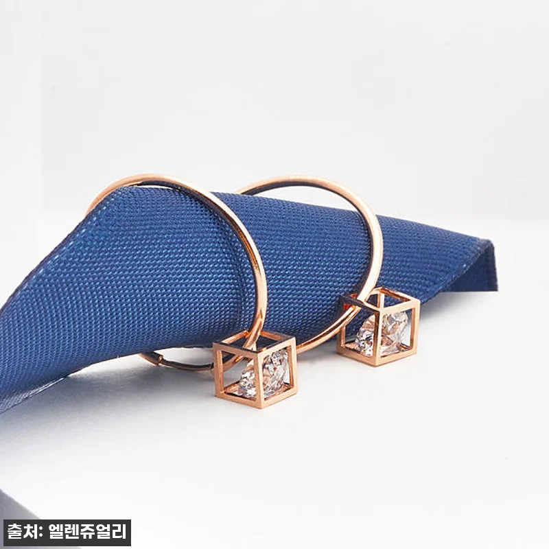 14k 발렌 로즈 링 금 귀걸이, 직 관련 이미지 3